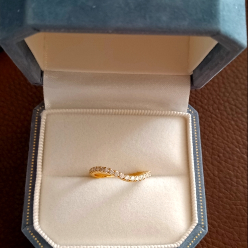 Engagement Ring 14k Gold Vermeil